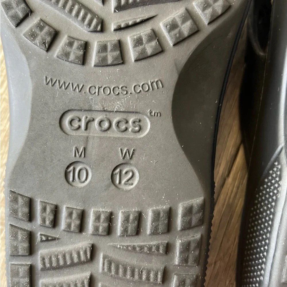 CROCS Black Baya Iconic Comfort Unisex Flip Flops Women’s size 12